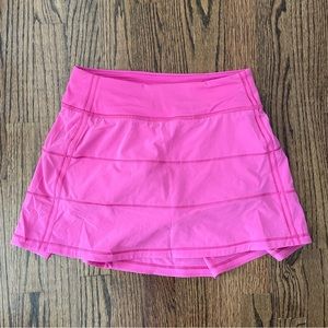 Lululemon pace rival mid rise pink tennis skirt